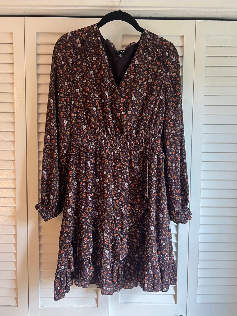Current Air Purple Floral Dress (Small)